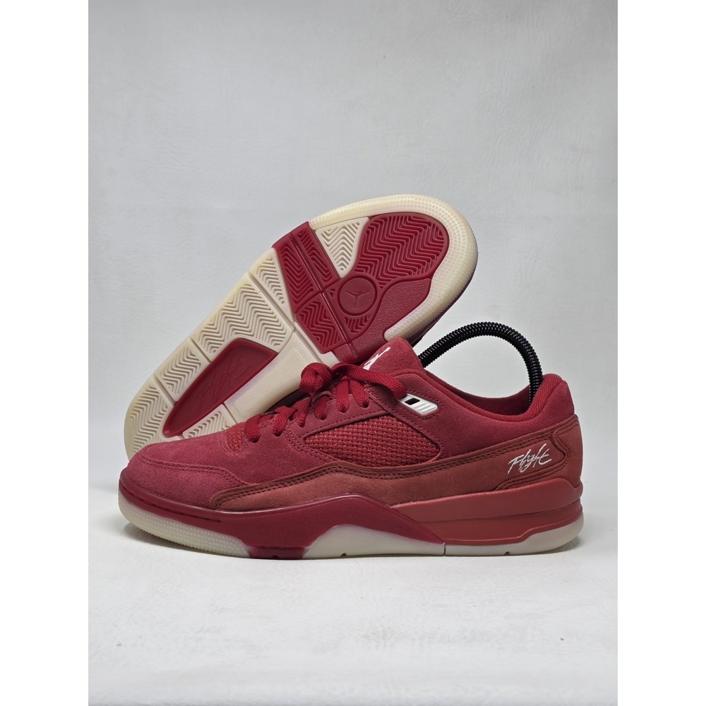 Air Jordan Flight Court Red Sneakers Shoes Womens FZ9854-601 Size 10.5 New